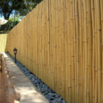 natural outdoor bamboo fencing